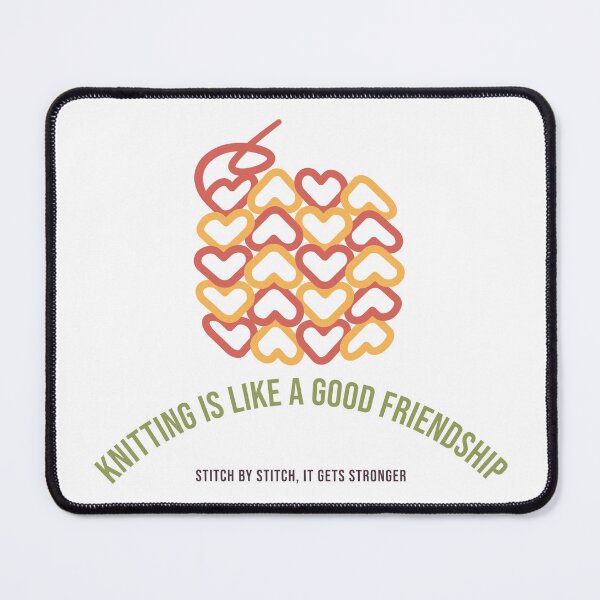 Item preview, Knitting is like a good friendship—stitch by stitch, it gets stronger. designed and sold by GraphicallyInklined.