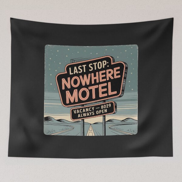 Item preview, "Last Stop Nowhere Motel" T-shirt - Retro Vibe designed and sold by Indoni.