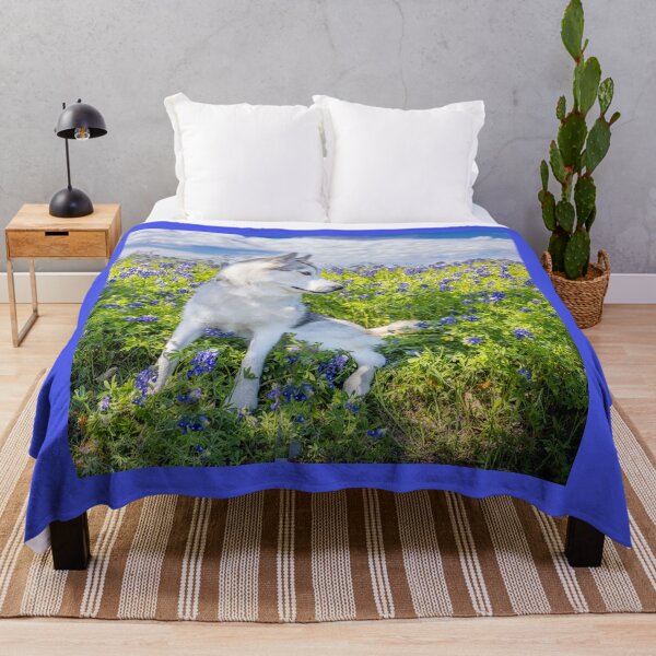 Item preview, Husky in Bluebonnets designed and sold by May Finch.