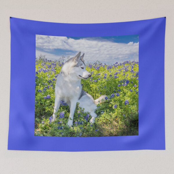 Item preview, Husky in Bluebonnets designed and sold by May Finch.