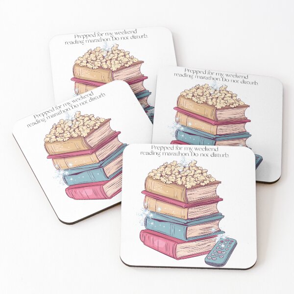 Item preview, "Prepped for my weekend reading marathon. Do not disturb." Book Sticker Print designed and sold by SaleaPrints.