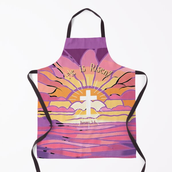 Item preview, Bible verse He Is Risen – Matthew 28:6 | Easter cross design designed and sold by Rainbow Paws Garden.