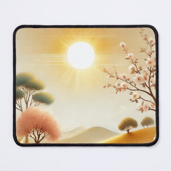 Item preview, Blossom Hills – Japanese Spring Sunrise Art designed and sold by JSDESIGN888.