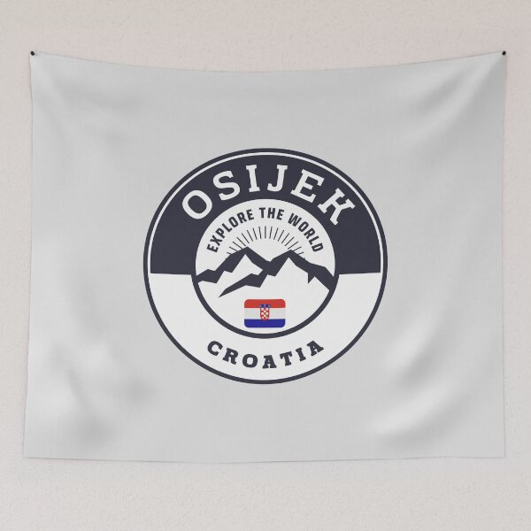 Item preview, Osijek Croatia Black and White Crest designed and sold by World Designs.