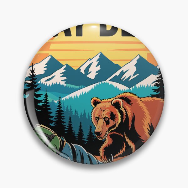 Item preview, Play Dead Bear Attack Joke Hiking Shirt designed and sold by designleon19.