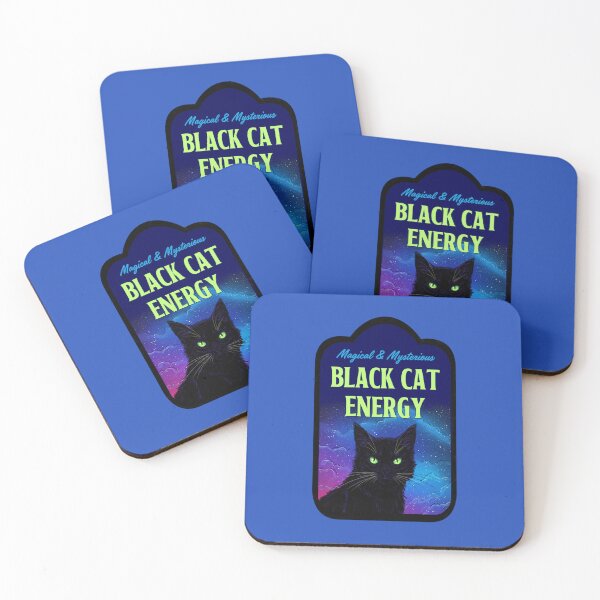 Item preview, Black Cat Energy bottle label designed and sold by MannyShop.