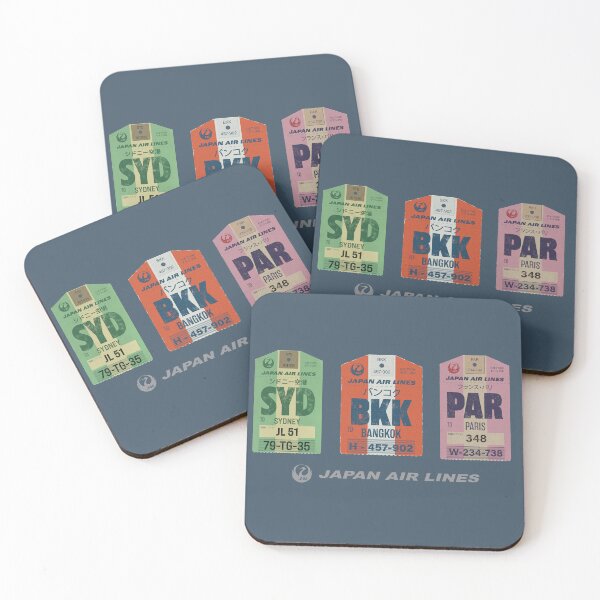 Item preview, Vintage JAL tags designed and sold by LostTravelersLab.
