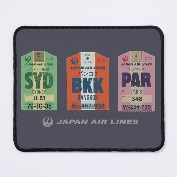Item preview, Vintage JAL tags designed and sold by LostTravelersLab.