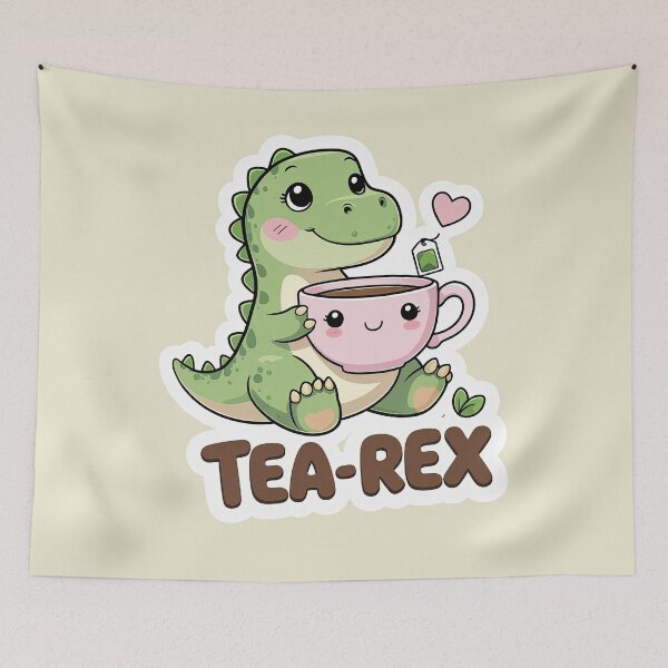 Item preview, Tea-Rex – Cute dino with teacup designed and sold by ApriNoeScor.