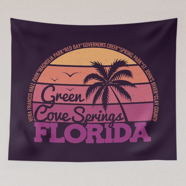 Item preview, Green Cove Springs Florida Retro Sunset Local Pride Logo designed and sold by CRHPOD20.