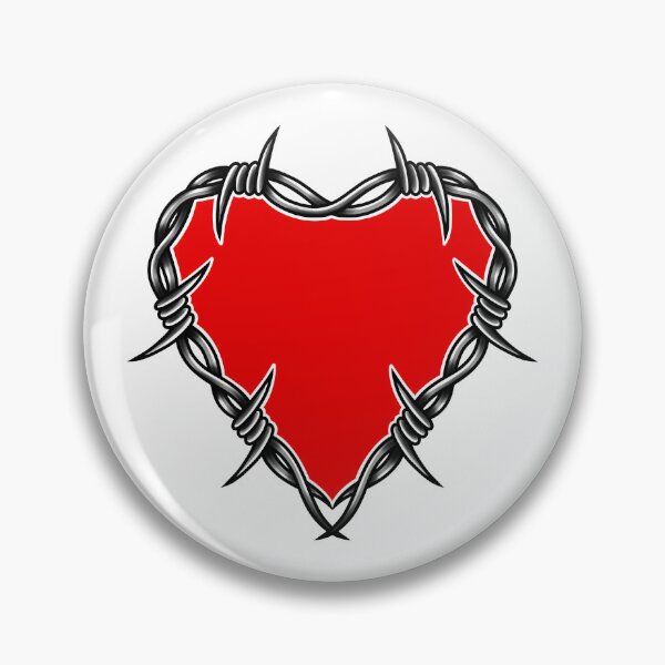 Item preview, Barbed Wire Heart Tattoo designed and sold by SevenRelics.
