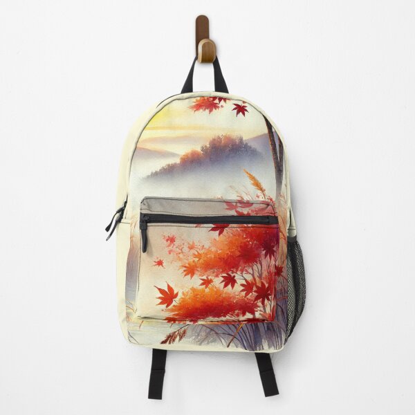 Item preview, Golden Autumn Serenity – Japanese Watercolor Landscape designed and sold by JSDESIGN888.