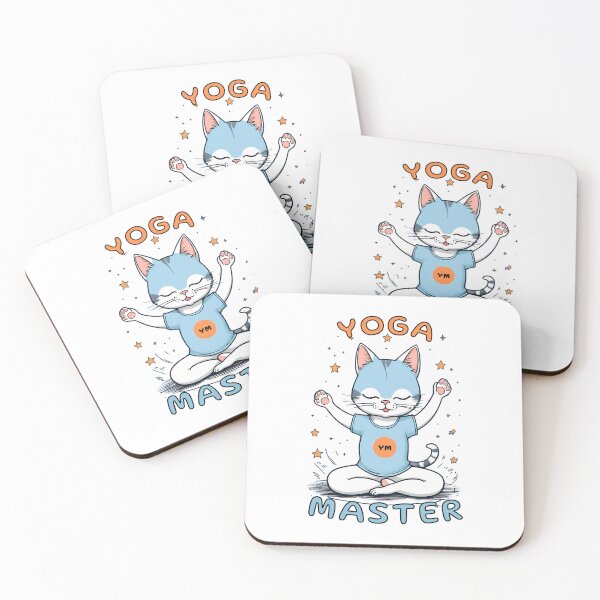 Item preview, YOGA MASTER kitty designed and sold by Mannaz Creative Shop.