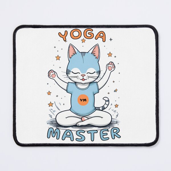 Item preview, YOGA MASTER kitty designed and sold by Mannaz Creative Shop.