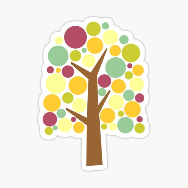Modern Pop Art Blooming Tree Sticker