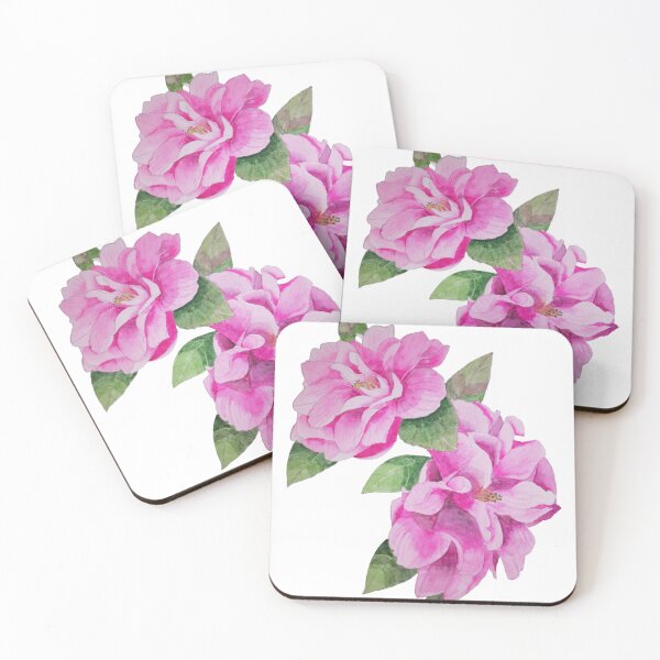 Item preview, Pink Camellias watercolour painting  designed and sold by esvb.