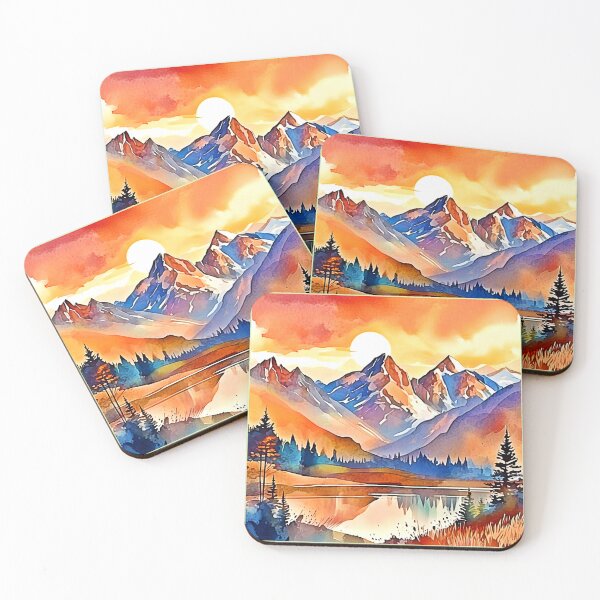 Item preview, Sunset Mountain Art Design designed and sold by Health And Fitness Posts e-Store.