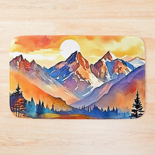 Item preview, Sunset Mountain Art Design designed and sold by Health And Fitness Posts e-Store.