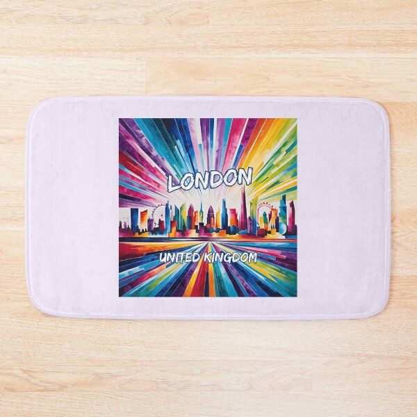Item preview, Vibrant colors abstract London UK skyline designed and sold by ErSaSolutions.