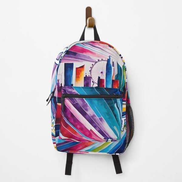 Item preview, Vibrant colors abstract London UK skyline designed and sold by ErSaSolutions.