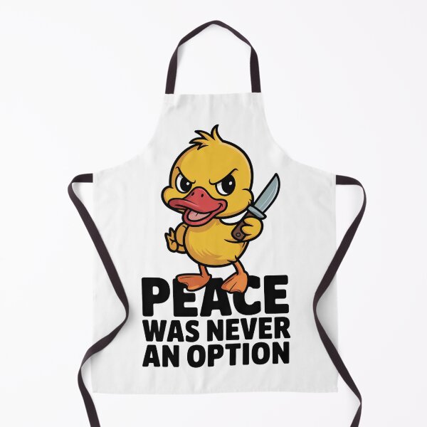 Item preview, Peace Was Never an Option Duck – Funny Angry Duck with Knife Meme designed and sold by Trend Pixel Co..