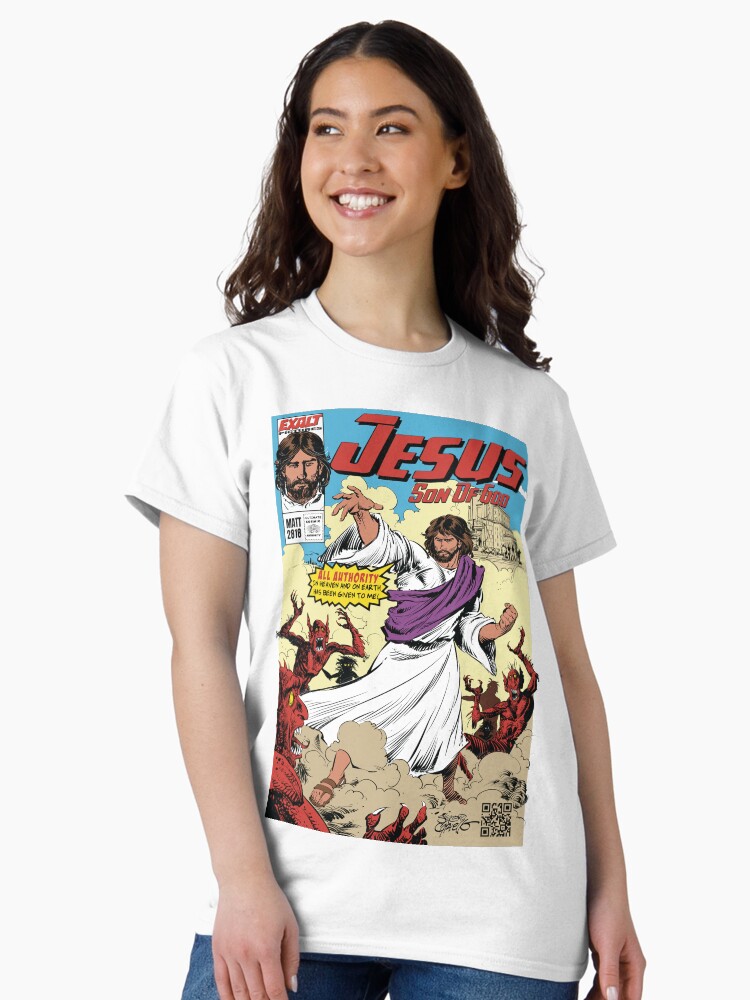 Thumbnail 2 of 7, Classic T-Shirt, Jesus Son of God Comic Cover All Authority designed and sold by fbreedon.