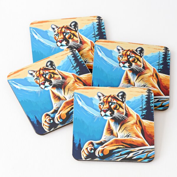 Item preview, Alpine Cougar View Design designed and sold by Health And Fitness Posts e-Store.