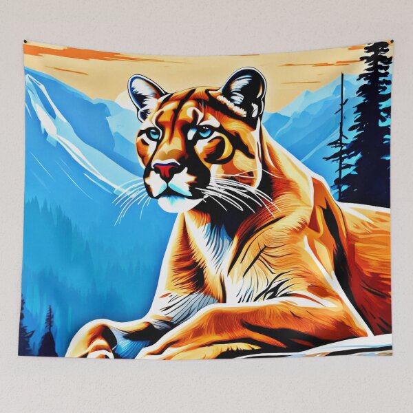 Item preview, Alpine Cougar View Design designed and sold by Health And Fitness Posts e-Store.