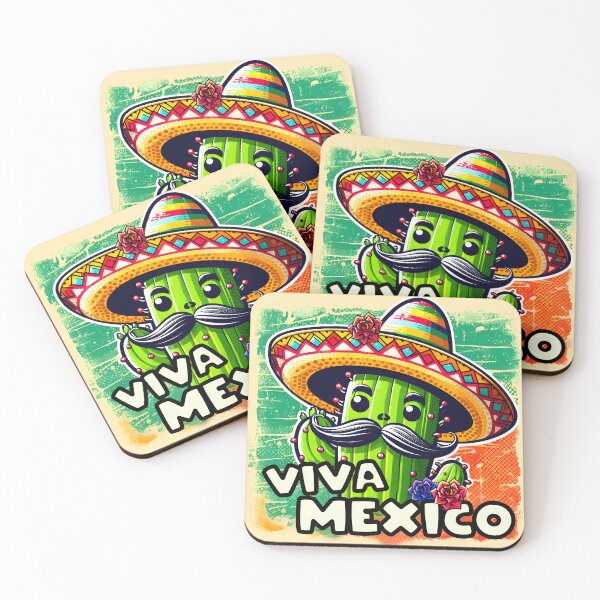 Item preview, 5 de mayo celebration, cactus with mexican hat and moustache, funny. Viva Mexico designed and sold by YaninaArcoiris.