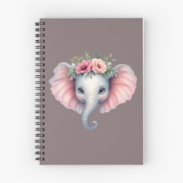 Item preview, Cute Baby Elephant with Floral Crown – Boho Animal Art designed and sold by QuickPick Store.