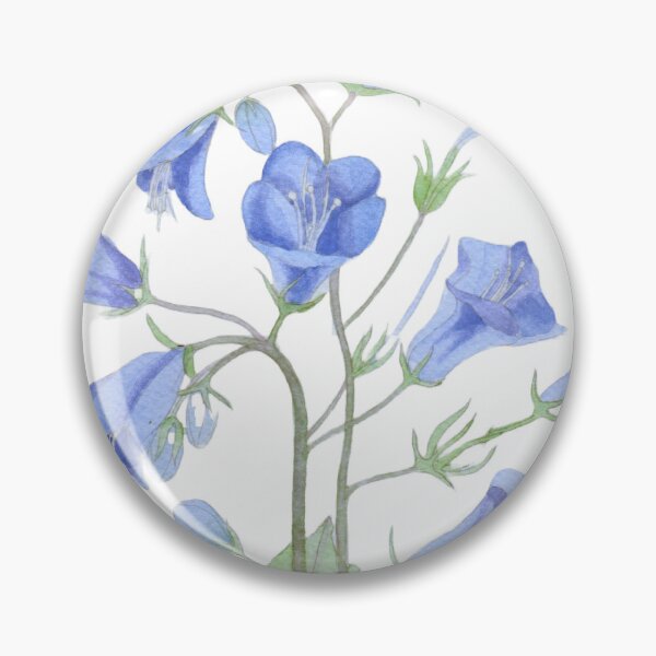 Item preview, California desert bluebells watercolour painting  designed and sold by esvb.