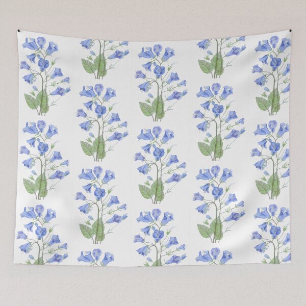 Item preview, California desert bluebells watercolour painting  designed and sold by esvb.