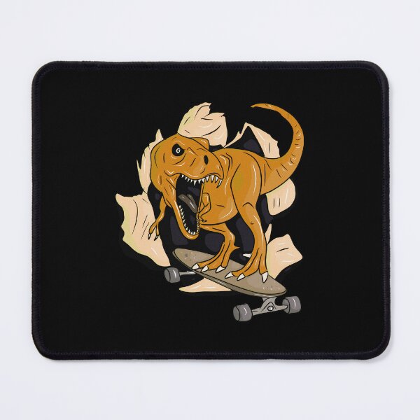 Item preview, Orange dinosaur skateboarder on a skateboard designed and sold by Joncasmiart.