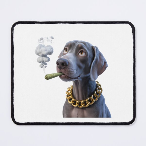 Item preview, Cool Smoking Dog with Gold Chain – Funny Hip Hop Style Dog Art designed and sold by Trend Pixel Co..
