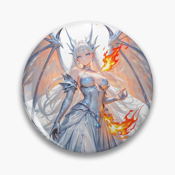 Aperçu de l'œuvre Gardien Céleste – Ange du Feu et de la Glace créée et vendue par LunattaStore.