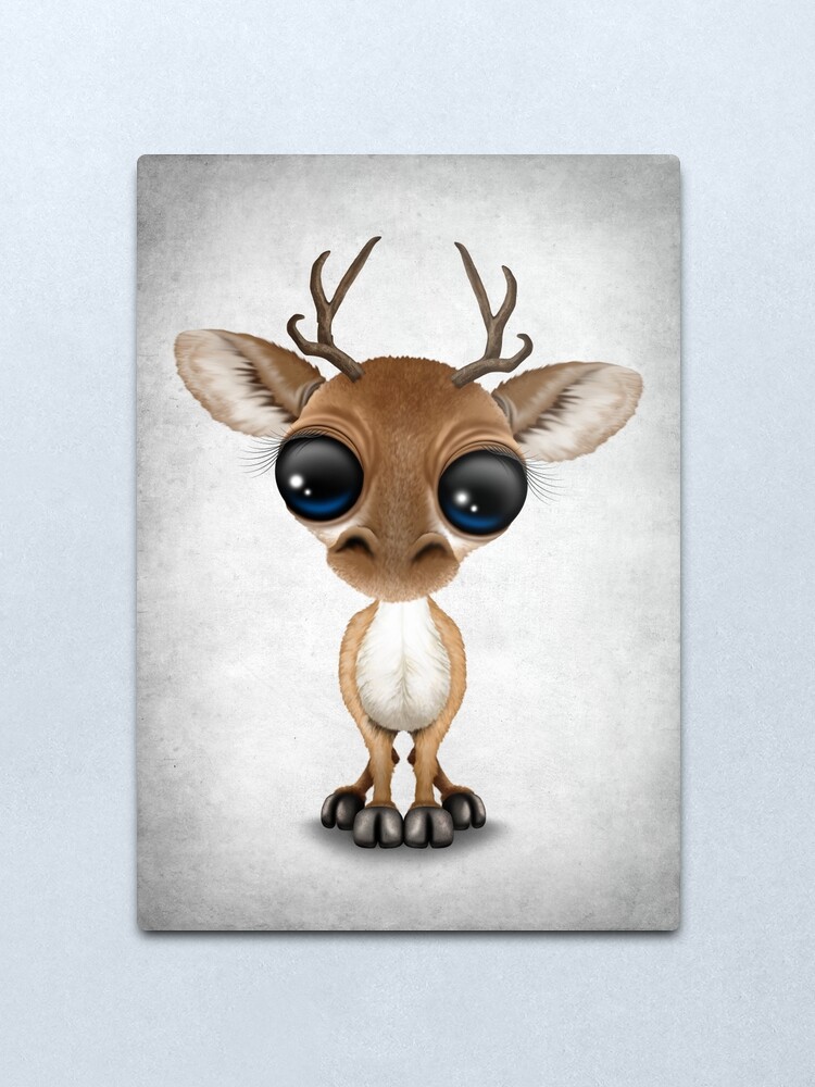 Download Cute Curious Baby Deer Calf With Big Eyes Metal Print By Jeffbartels Redbubble