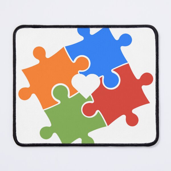 Item preview, Puzzle Pieces with Heart Center designed and sold by theartfulaspie.