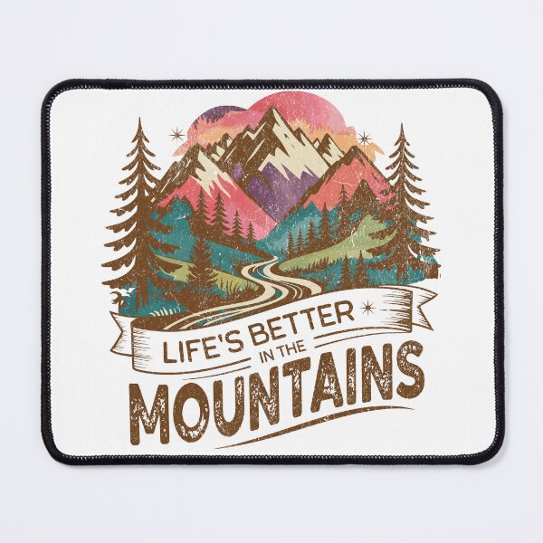 Item preview, Life's Better in the Mountains - Retro Hiking & Outdoor Adventure designed and sold by EpochFusion.
