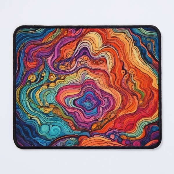 Item preview, Wavy Trippy Pattern Mushrooms Psychedelic designed and sold by CattlettArt.