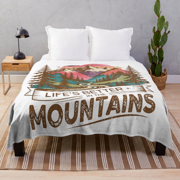 Item preview, Life's Better in the Mountains - Retro Hiking & Outdoor Adventure designed and sold by EpochFusion.