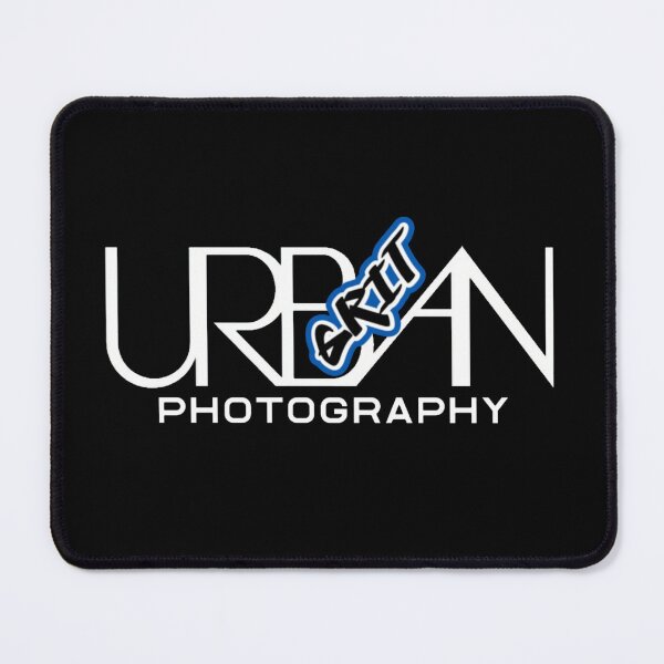 Item preview, for dark colored products- Urban Grit Photography Minimalist Logo with Blue. designed and sold by BIMMIG.