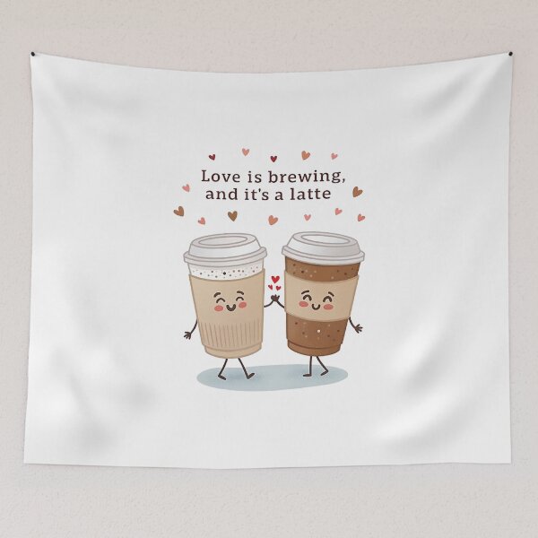 Item preview, Love is brewing, and it's a latte designed and sold by likbatonboot.