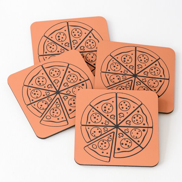 Item preview, Whole Pizza Silhouette with Eight Slices designed and sold by theartfulaspie.