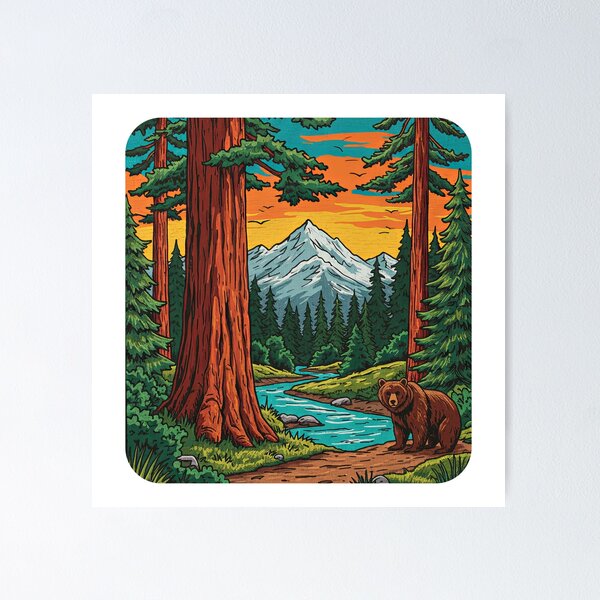 Item preview, Redwood National Park California designed and sold by Designbyhy.
