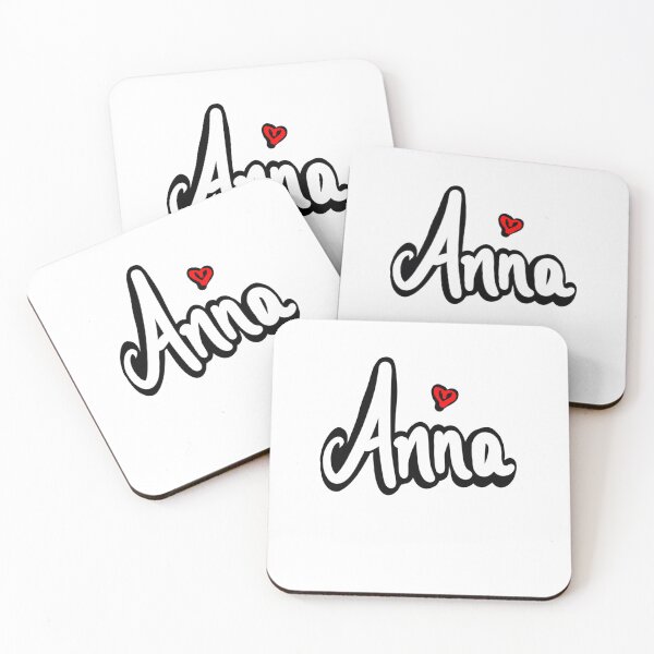 Artikelvorschau, Anna, ein Mädchenname in Weiß. Top 10 personalisierte Namen Anna entworfen und verkauft von Artonmytee.