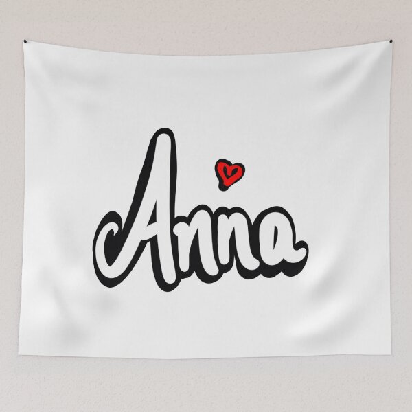 Item preview, Anna girls first name in white. Top 10 Personalized personalised customised name Anna  designed and sold by Artonmytee.