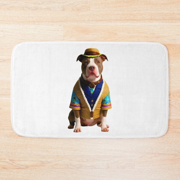 Item preview, Groovy 1970s Hippy Pitbull – Peace, Love & Paws designed and sold by Fredster1966.