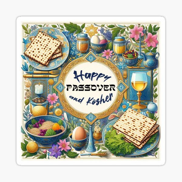 Item preview, HAPPY PASSOVER AND KOSHER designed and sold by YG - YiddisheGesheft.