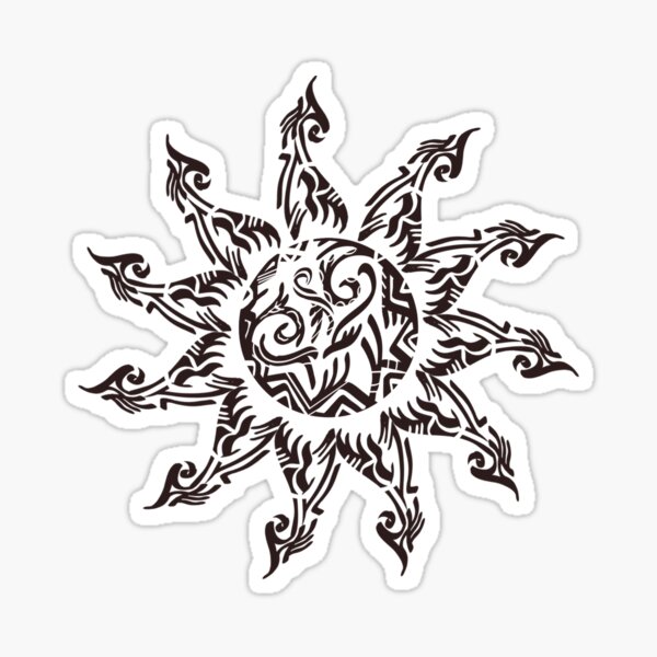 Aperçu de l'œuvre Motif tribal du soleil - JoakoZeta créée et vendue par Joako Zeta.