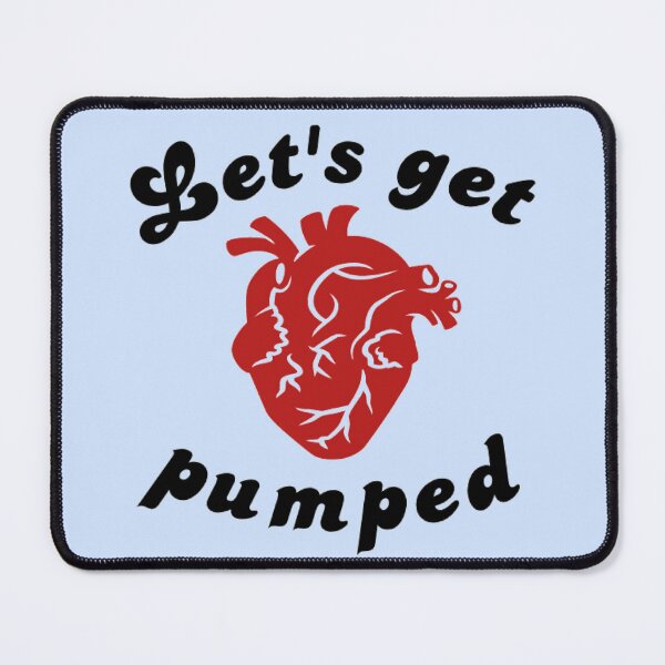 Item preview, Let's Get Pumped Heart Health Sticker Pin Button Cardiac designed and sold by LethallyBlonde.